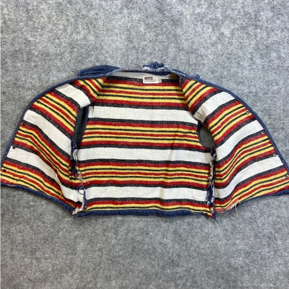 Vintage Montgomery Ward Denim Vest Blanket Lined Authentic Distressed Mens XL - Picture 6 of 10